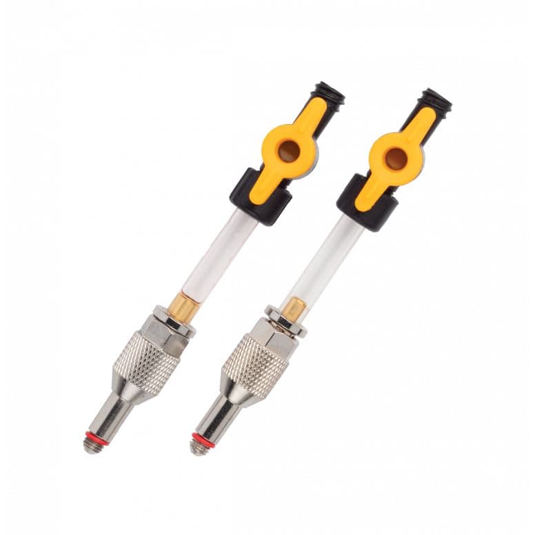 Jagwire Elite Mineral Bleed Kit replacement parts with 1/4 turn valve adapters for bike brake bleed workshop use