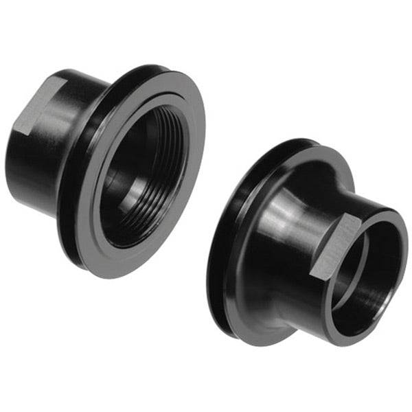 DT Swiss front wheel kit with 100mm and 9mm bolt-thru conversion for 240s oversize hubs, showing wheel components and hardware.