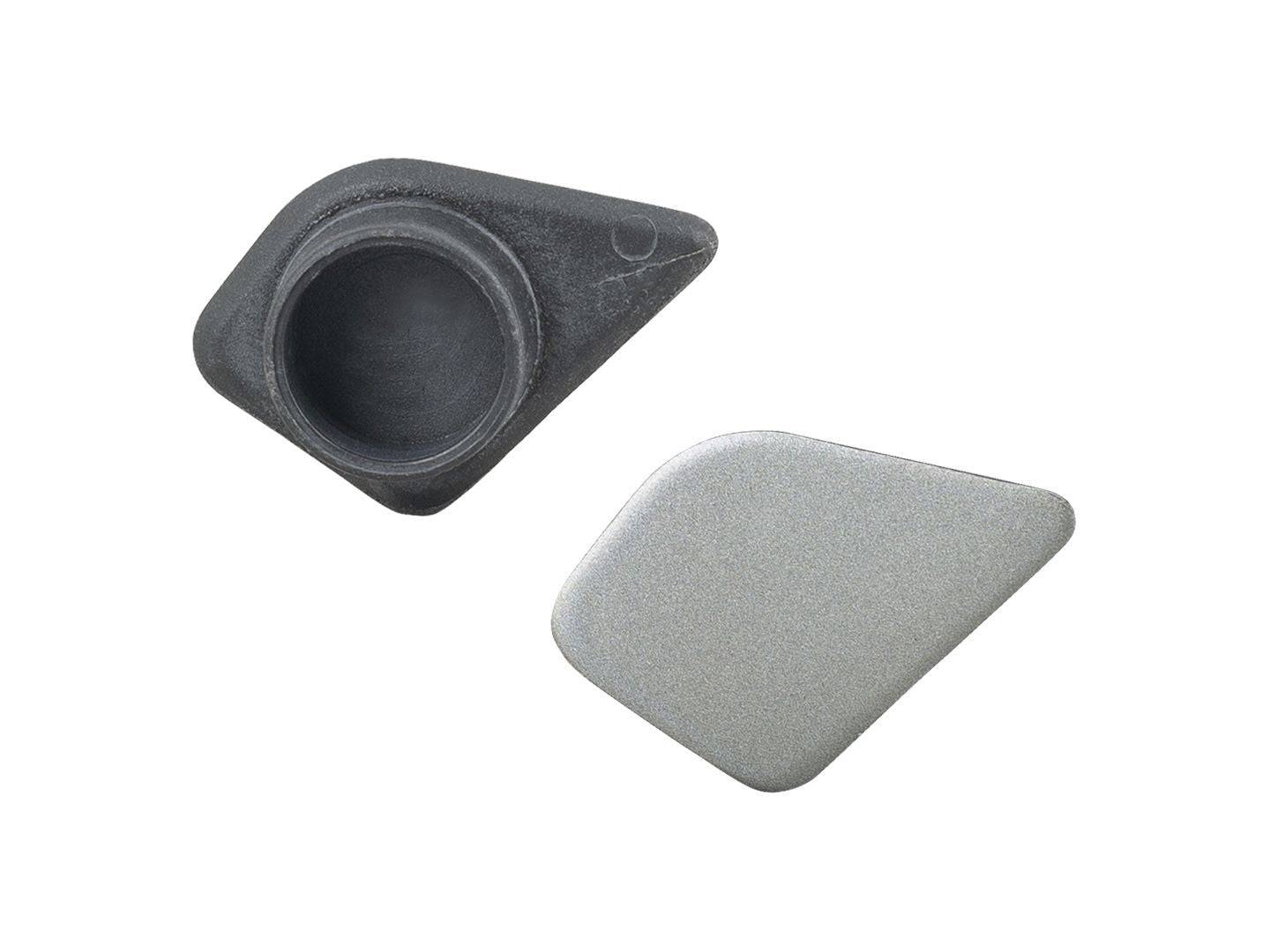 Trek 2022 Checkpoint SL IsoSpeed seat tube cover in Mercury Satin finish, bike component with sleek metallic look.