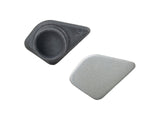 Trek 2022 Checkpoint SL IsoSpeed seat tube cover in Mercury Satin finish, bike component with sleek metallic look.