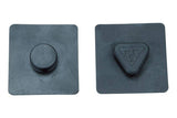 Topeak MTX Beam Rack Shim 1mm black accessory for bike racks, shown mounted on a bike rack in a close-up view