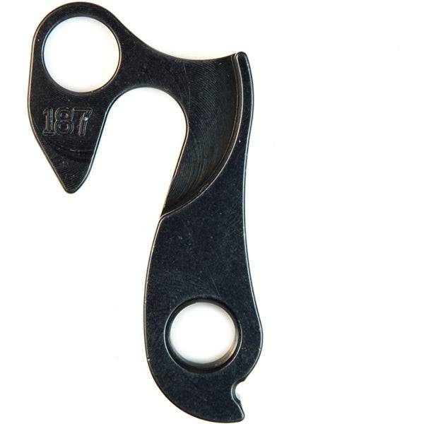 Wheels Manufacturing CNC machined anodized replaceable derailleur hanger dropout for bicycle components.