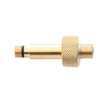 SKS Marzocchi valve adapter with O-ring for secure pump connection, shown with fitting and rubber seal for bicycle tires.