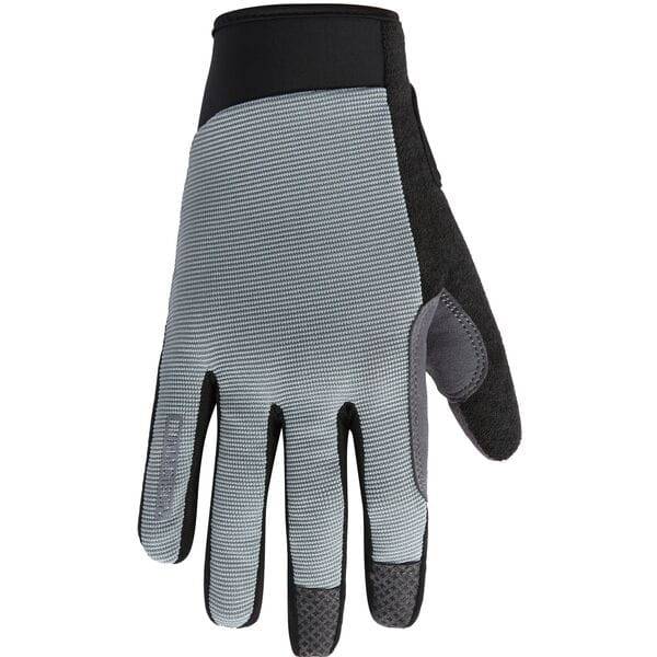 Madison Freewheel Trail Gloves for cycling, unisex design with grip and durability, showing padded palms and adjustable wrist straps.