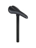 Trek Precaliber 20 bike saddle with integrated 27.2mm seatpost, black, 228x128mm, mounted on a bike component.