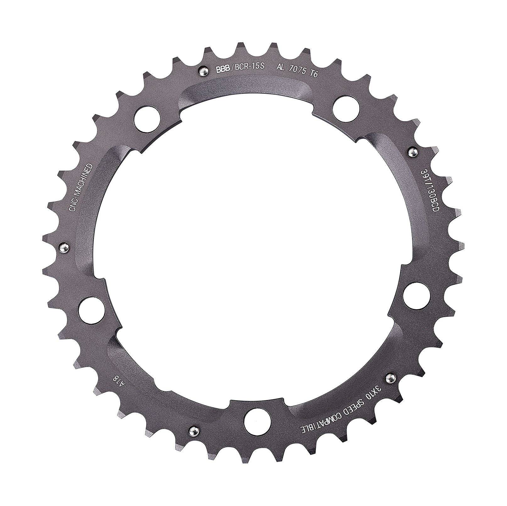 BBB TripleGear Chain Ring for 3x9/10-speed bikes, Shimano compatible, 74/130 BCD, durable bicycle component with precise fit.