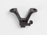 Bontrager Blendr saddle accessory mount in black and grey for bike lights, designed to attach securely to bike saddles.