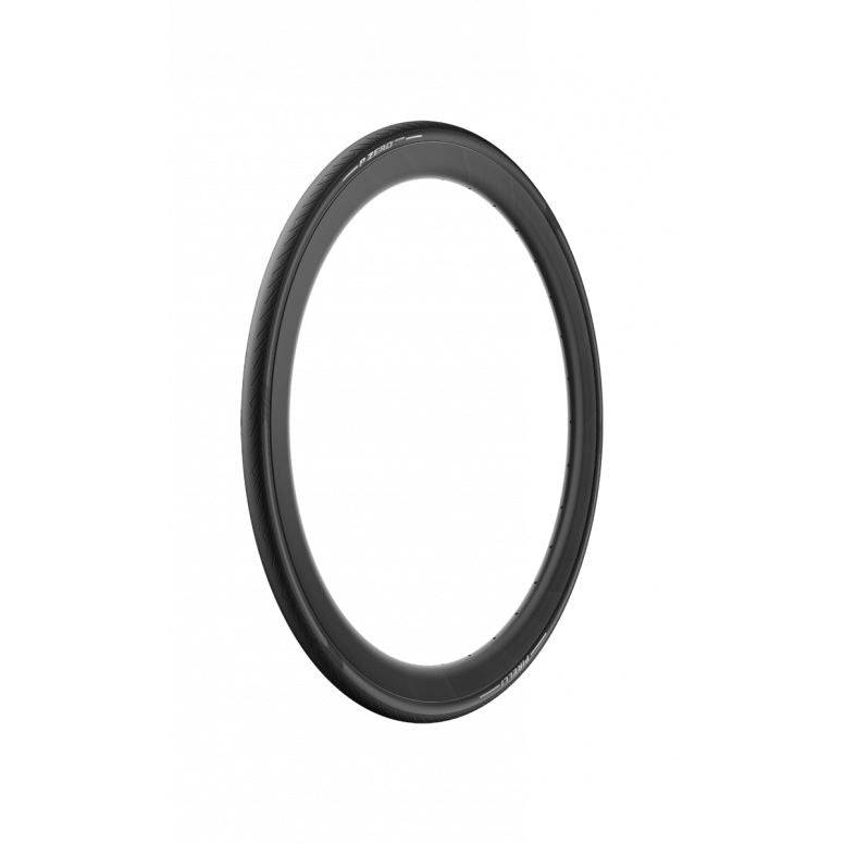 Pirelli P Zero Road Black 700x32c EVOCompound clincher folding bike tyre with TechBELT reinforcement and black sidewalls.