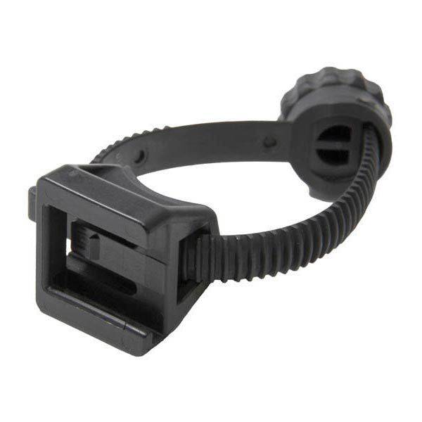 CatEye SP-12-R Rear FlexTight light bracket mounted on a bike seat post, securing CatEye bike light for safety and visibility.
