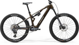 Merida eOne-Sixty SL 8000 MY25 e-Mountain Bike with Bosch Performance Line SX motor, showing the bike's frame and mountain trail.