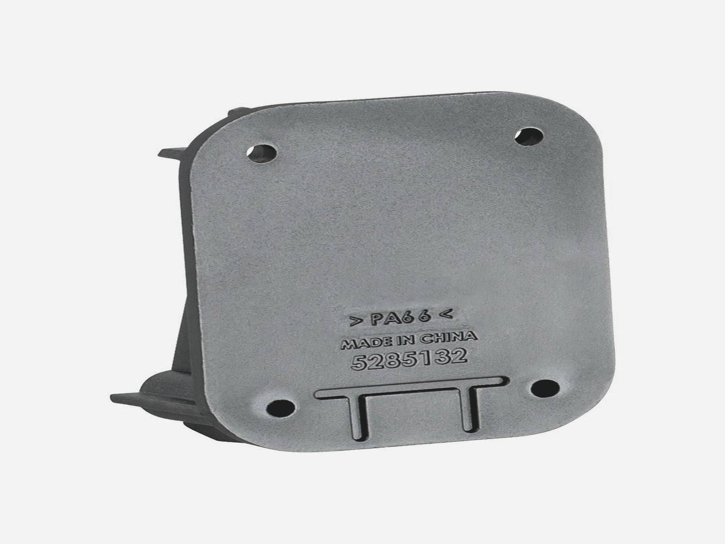 Trek Domane+ HP upper battery endcap in black, secure fit replacement component for e-bike battery assembly.