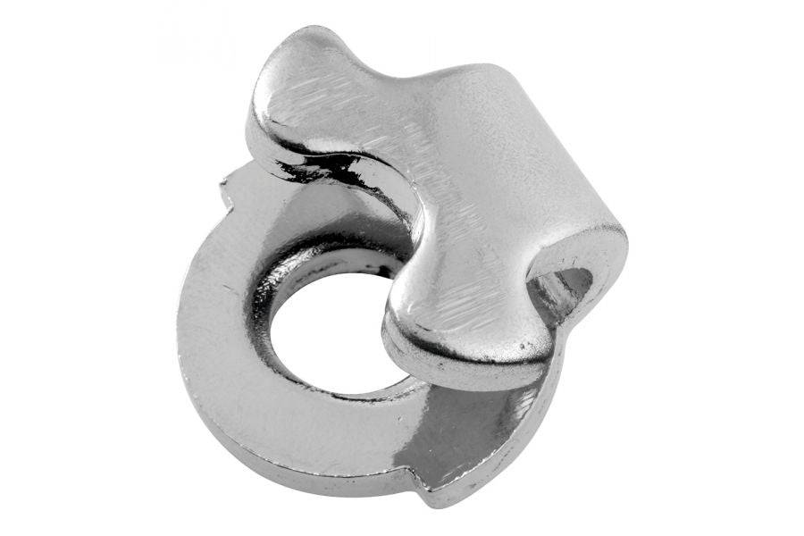 Brooks Standard Titanium Tension Shackle for titanium saddle components, showcasing the durable metal part with a sleek finish.