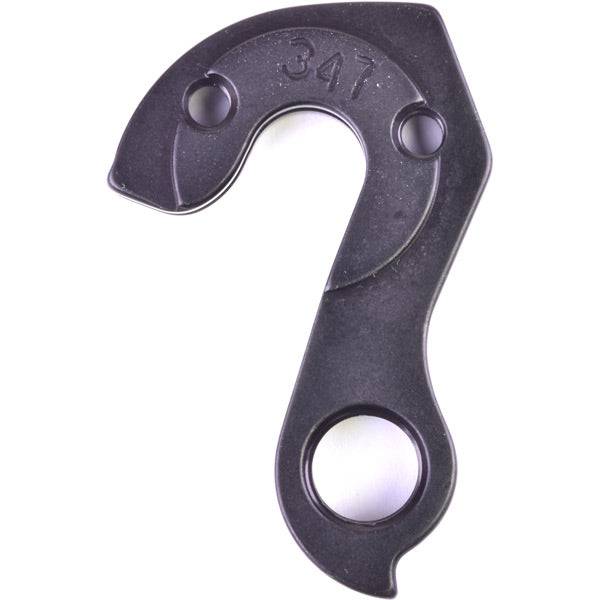 Wheels Manufacturing replaceable derailleur hanger dropout 347 for precise bike shifting, shown in a close-up view.