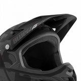 Bluegrass Bluegrass Intox helmet visor in black, genuine replacement for helmet protection, shown attached to helmet.