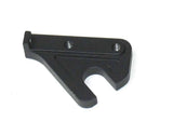 Identiti Krisis SL hanger spare part for precise derailleur alignment and frame protection, shown in black with mounting hardware.