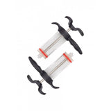 Jagwire Elite Mineral Brake Bleed Kit with 2 ergonomic syringes for mineral fluid systems, shown in a workshop setting