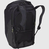 Thule Paramount Hybrid urban commuter bag showing versatile pannier and backpack in black with multiple compartments.