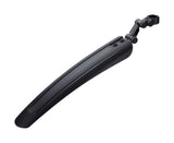 Black BBB BFD-15R HighProtect MTB rear fender for 24-26 inch wheels, designed to shield mountain bike riders from mud and water