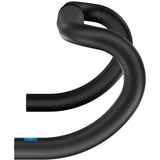 Black PRO PLT Compact Road Handlebar in alloy with 31.8mm clamp and ergonomic design, ideal for cycling components.