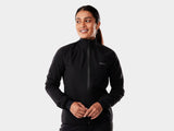 Trek Circuit Women's waterproof rain cycling jacket, lightweight and packable, shown in a vibrant color.