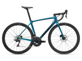 Giant TCR Advanced Pro Disc 2 road bike with Shimano 105 R7100 groupset, black and red frame, carbon wheels, and drop handlebars.