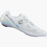Shimano S-PHYRE RC9 PWR road cycling shoes with BOA Li2 closure system, lightweight design, and sleek black finish.