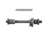 Silver and black Trek Bontrager Approved front center lock hub axle kit, 100mm OLD, for bike component replacement.
