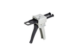 Trek 2-Part 50ml adhesive dispenser with grey and black workshop plunger, designed for precise 1:1 or 1:2 ratio glue application