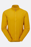 Rab VR Cinder Softshell Cycling Jacket with Vapour-Rise™ technology, shown in Sahara color, designed for wind protection and active wear.