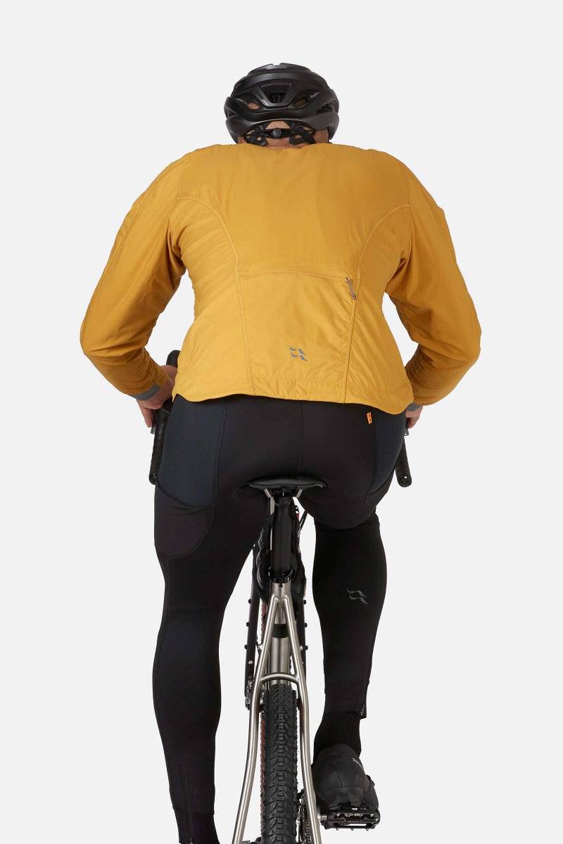 Rab VR Cinder Softshell Cycling Jacket with Vapour-Rise™ technology, shown in Sahara color, designed for wind protection during cycling.