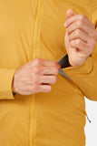 Rab VR Cinder Softshell Cycling Jacket with Vapour-Rise™ technology, showing close-up of wind-resistant fabric and detailed stitching.