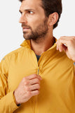 Rab VR Cinder Softshell Cycling Jacket with Vapour-Rise™ technology, shown in Sahara color, featuring wind-resistant fabric and detailed design.