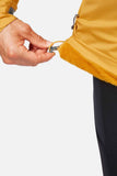 Rab VR Cinder Softshell Cycling Jacket with Vapour-Rise™ technology, shown in Sahara color, featuring wind-resistant fabric and detailed stitching.