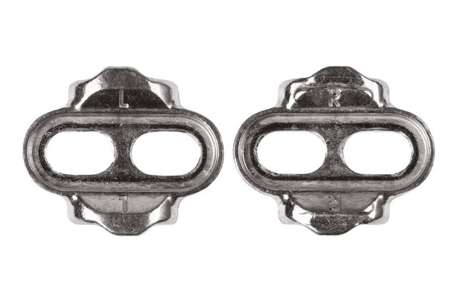 Crankbrothers Gold 6° Float cleats for mountain bike pedals, compatible with multiple Crankbrothers pedal models.