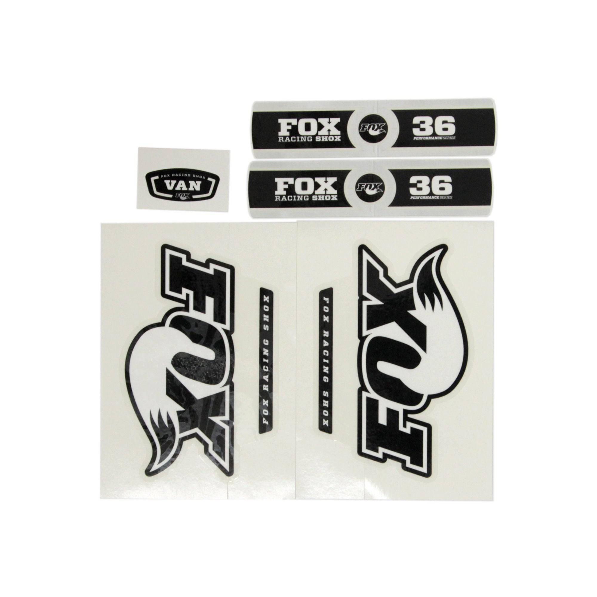 Fox Fork 36 P-S Van R O/B Black Lowers Decal Kit 2012 Spares & Accesories | Swinnerton Cycles