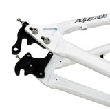 Identiti P66 2012 ADS adjustable 10mm dropout for cycling frames, shown on a bicycle component with metal hardware and branding.