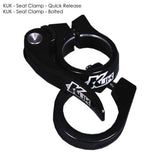Kinesis UK bike seat clamp spares and accessories, close-up of bolted clamp component for bike frames.