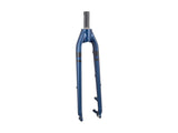 Trek Verve Disc 2024 aluminum rigid fork for road bikes, threadless design, shown in a close-up view of the component.