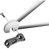 M Part Stevens Gear Hanger for bike frame protection and replacement, shown attached to a bicycle component.