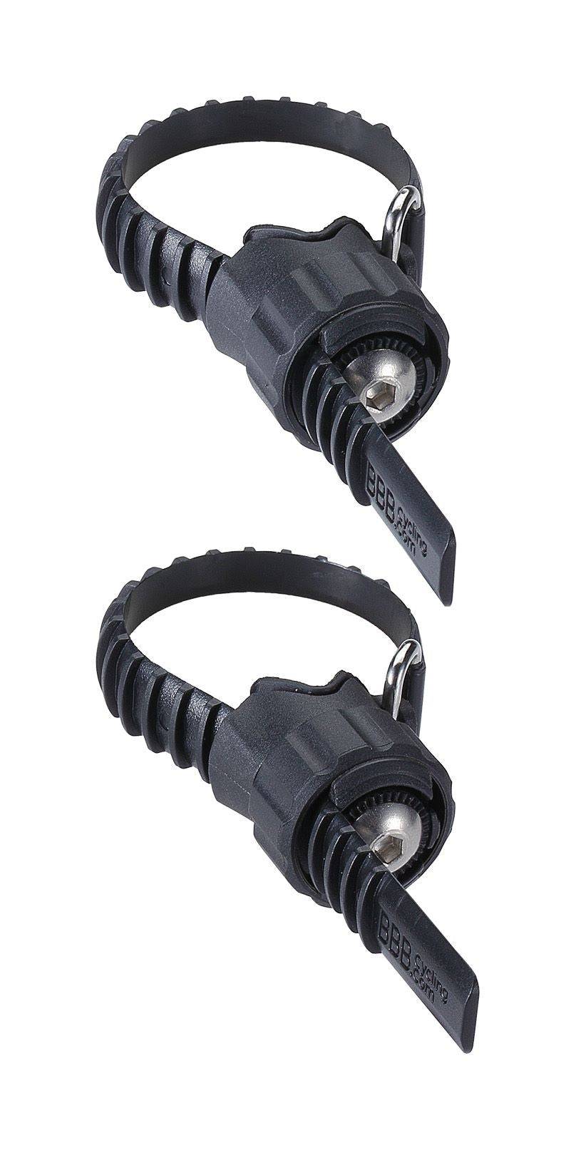 BBB BBC-110 CageFix mounting bracket for bike bottle cages, black, designed for tubes up to 80mm diameter, accessory for cycling.