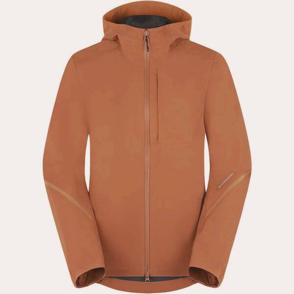 Madison Roam Women's waterproof 2-layer jacket with packable hood and reflective details, shown in a front view.