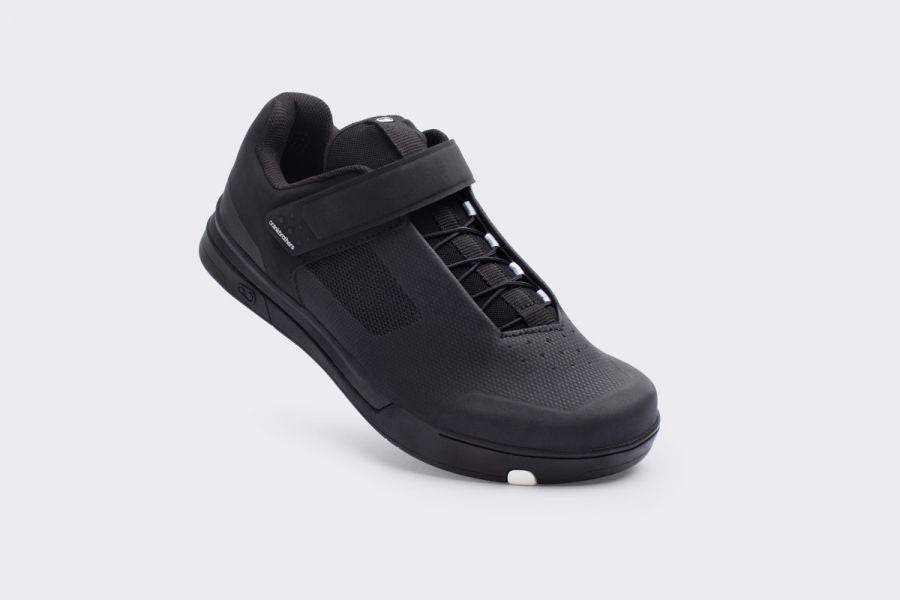 Crank Brothers Mallet Speedlace MTB shoes with Match Box outsole for trail riding, showing the sleek design and lacing system.