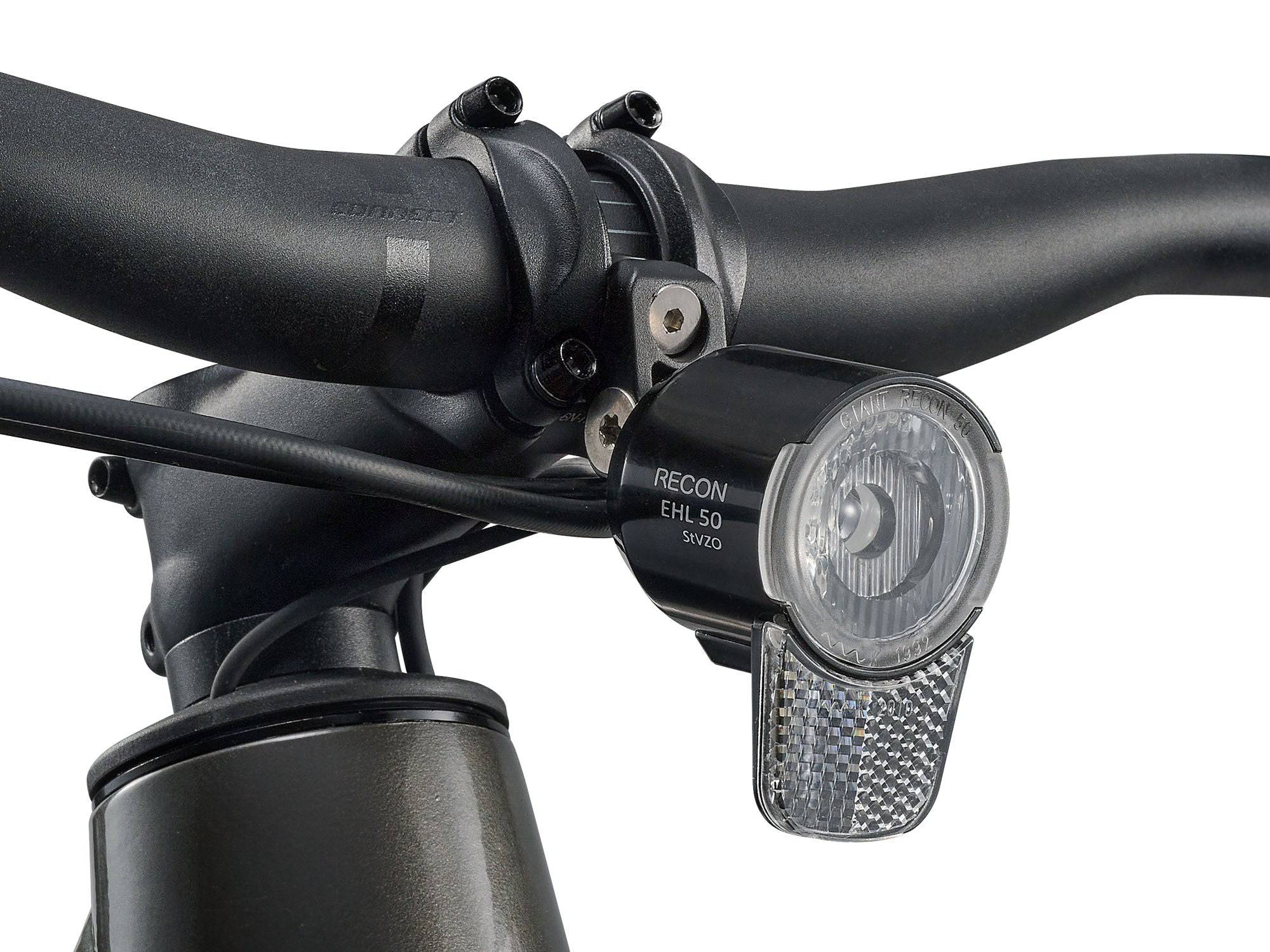 Giant Explore E+ 4 Stagger MY26 e-hybrid bike with long-range EnergyPak 800 battery and Aegis safety features, side view