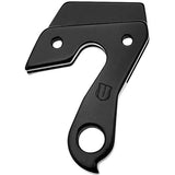 M Part Bergamont black alloy bike gear hanger protector attached to bike frame, durable component for cycling gear protection.