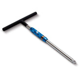 Motion Pro T-handle spinner with 2 3/8 inch drive and rubber grip, ideal for workshop use and vehicle maintenance.
