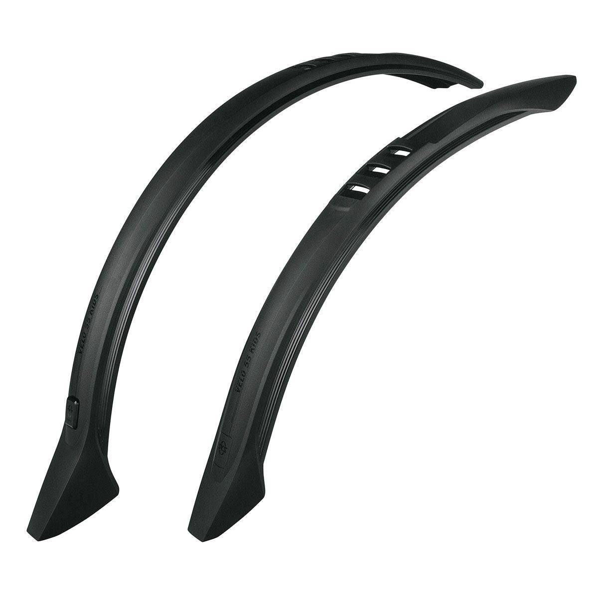 SKS Velo Junior 24-inch clip-on bike mudguard set for kids, durable plastic fenders with mounting clips for bicycles.