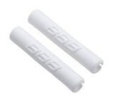 BBB Cablewrap Frame Protectors for 4mm derailleur cables in black and white set, designed to protect and organize bike cables.