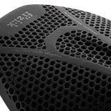 Fizik Vento Antares Adaptive R1 carbon rail cycling saddle with sleek black design and performance-focused shape for road biking.