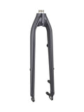 Trek Verve+ 3 disc fork in teal, replacement rigid steering component for road bikes, showing the fork's design and color.