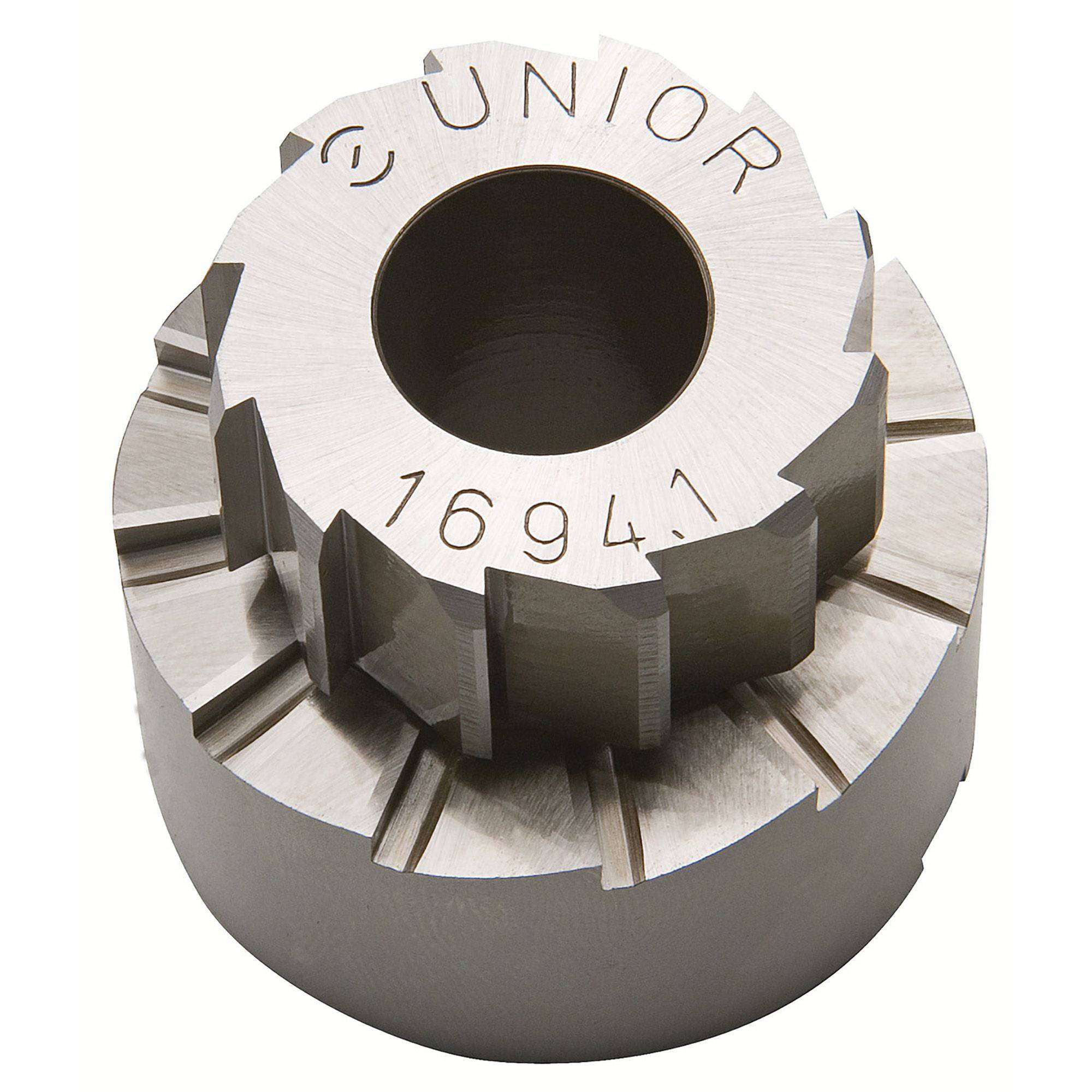 UNIOR Head Tube Reamer 1.1/8" for bikes, made of precision carbon steel, used in workshop for accurate head tube reaming.